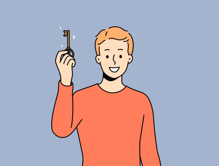 Graphic illustration to convey selling a home
